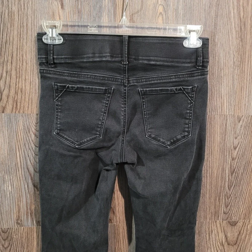APT 9 Tummy Control Bootcut Jeans Size 6 x 29 Black Denim Low Rise Stretch FLAW